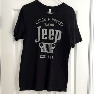 Bella Canvas Men’s Black and White Jeep T-shirt size L